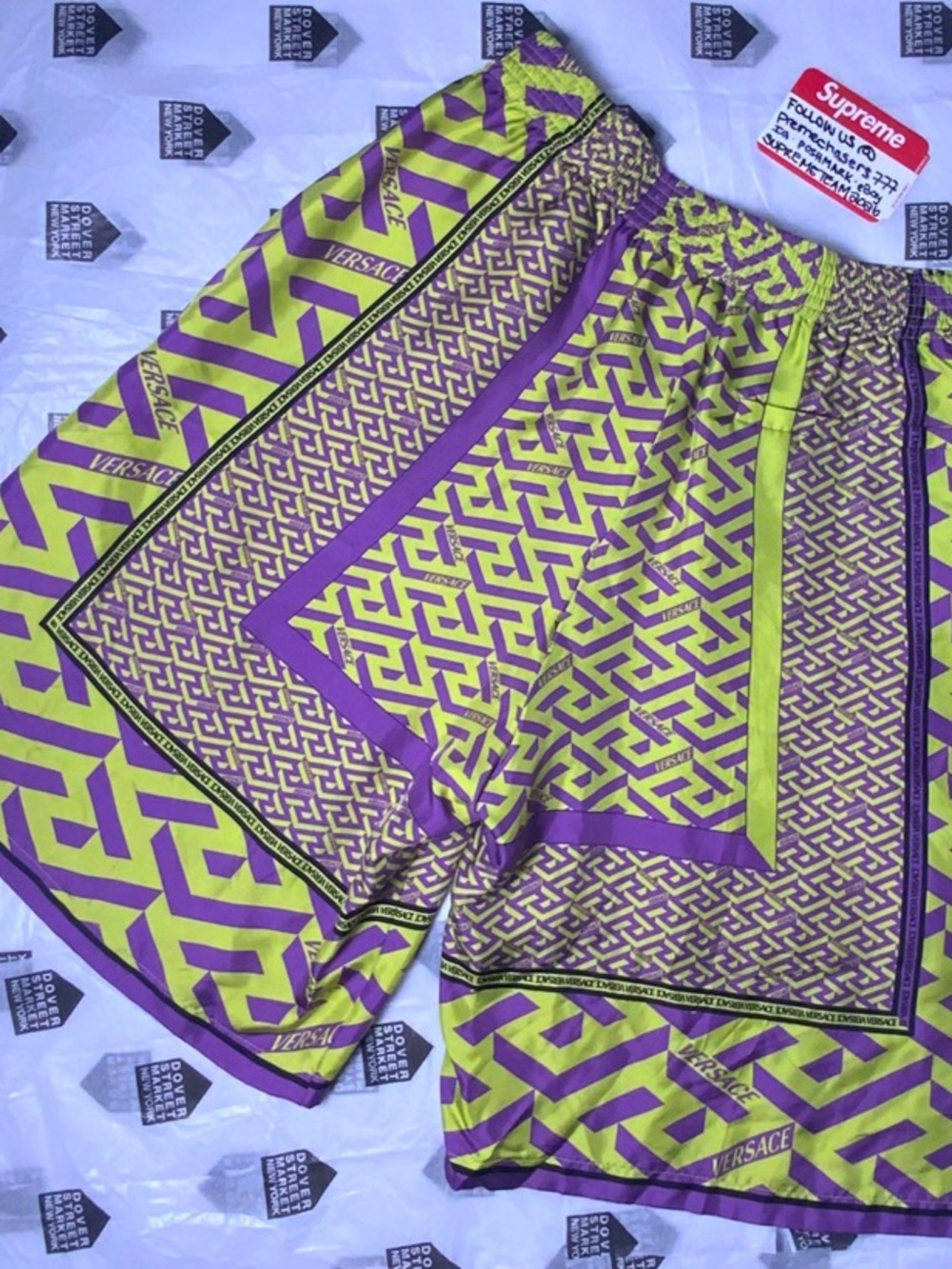 Versace La Greca Silk Basketball Shorts NWT